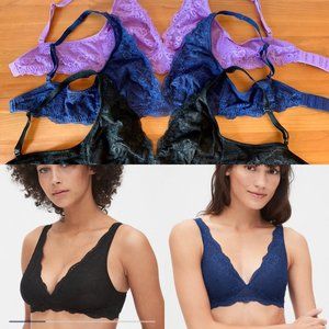 Gap Lace Plunge Bralettes XS, 32A-32B - (2 of 3)
